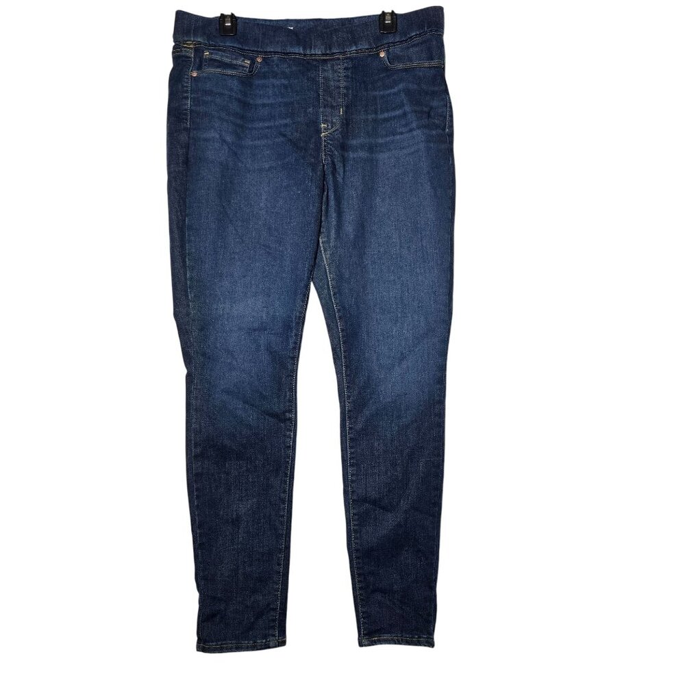 Signature Levi Strauss Womens Shaping Pull On Super Skinny Denim Blue Jeans 14
